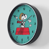 Horloge cacahuètes | Snoopy the Flying Ace | Ajouter Votre (Angle)