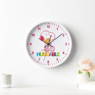 Horloge cacahuètes   Snoopy & Woodstock Huggable