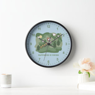 Horloge cacahuètes   Snoopy & Woodstock Le bonheur est Ran