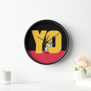 Horloge cacahuètes   Snoopy YO Skateboard