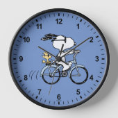 Horloge cacahuètes | Vélo Snoopy & Woodstock (Recto)