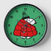Horloge cacahuètes | Veste Snoopy Red Puffer (Recto)