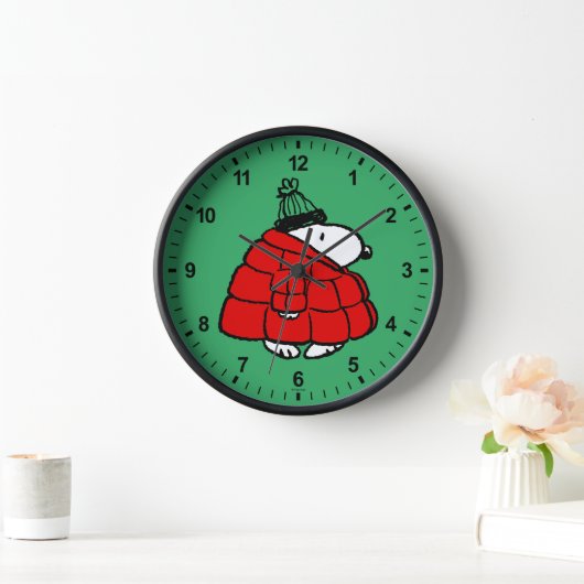 Horloge cacahuètes | Veste Snoopy Red Puffer (Maison)