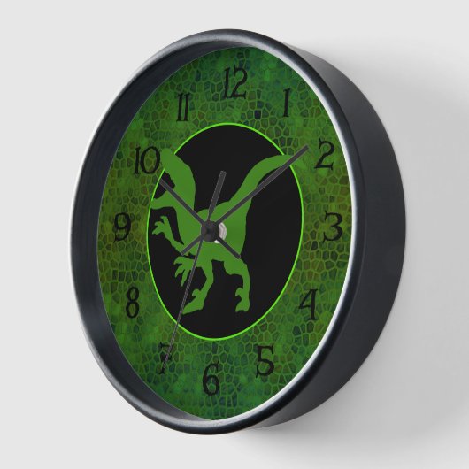 Horloge Cachée Dinosaure Vert (Angle)