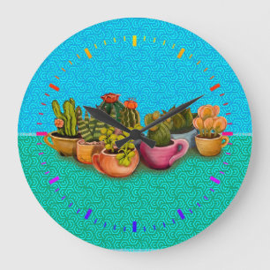 Horloge cactus