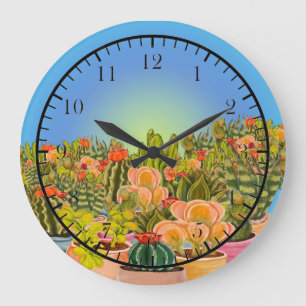 horloge cactus