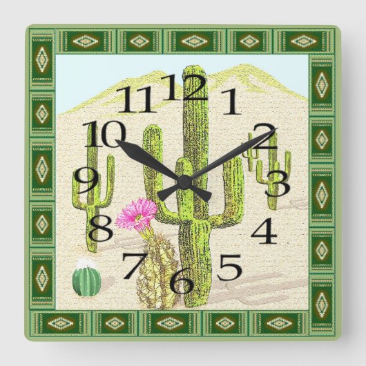 Horloge Cactus Sud-Ouest (Recto)