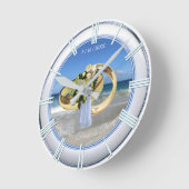 Horloge Cadeau De Mariage De Plage (Angle)