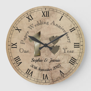 Horloge cadeau personnalisée pour le 1er anniversa