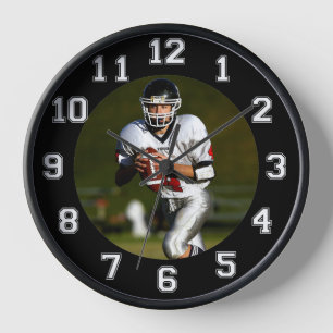 Horloge Cadeau photo personnalisé joueur de football ou en