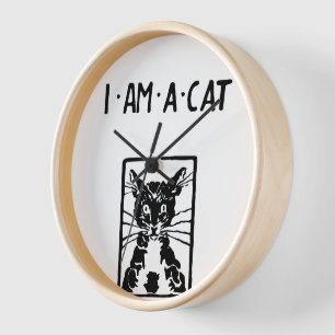 Horloge Cadeaux de chat noir