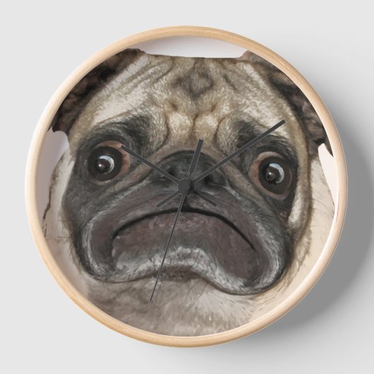 Horloge Cadeaux Grumpy Puggy (Recto)