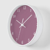 Horloge Cadran de mur minimaliste élégant mauve (Angle)