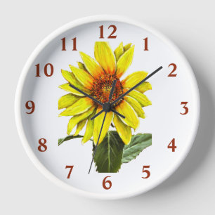 Horloge Cadran de mur Tournesol