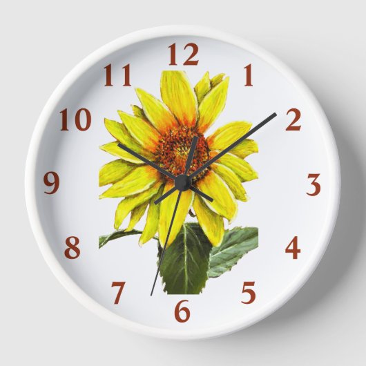 Horloge Cadran de mur Tournesol (Recto)