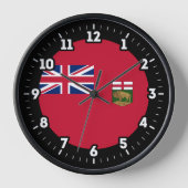Horloge Cadran graphique du drapeau du Manitoba (Recto)