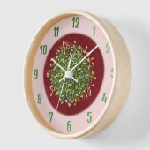 Horloge Cadran mural pousse des tendances vertes saines (Angle)