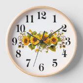 Horloge Cadran mural tournesols (Recto)