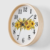 Horloge Cadran mural tournesols (Angle)