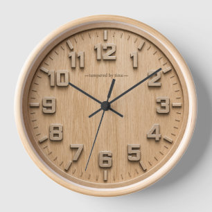 Horloge Cadran quarts décor en bois
