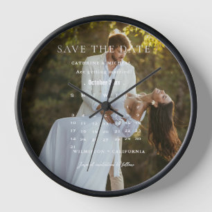 Horloge Calendrier minimaliste moderne Mariage enregistrer