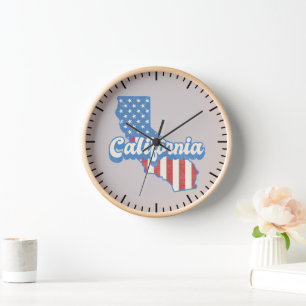 Horloge California Stars & Stripes Silhouette