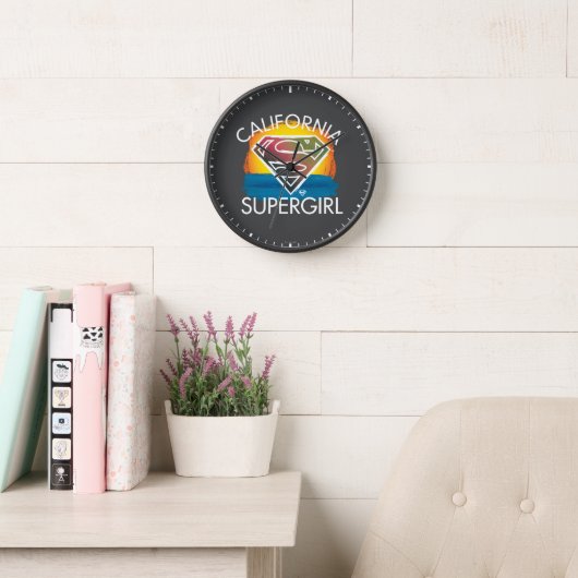 Horloge California Supergirl Sunset Graphic (Salle de lecture)