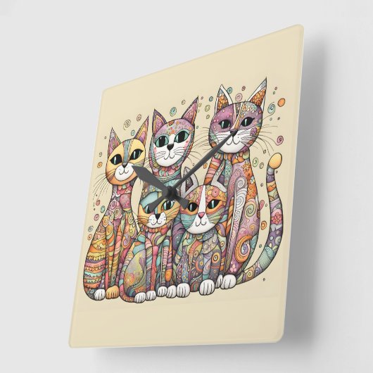 horloge calmant chats (Angle)