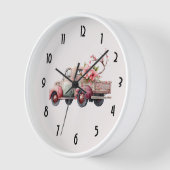 Horloge Camion Vintage rose (Angle)