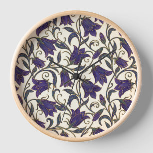 Horloge Campanule Fleur Sauvage Motif