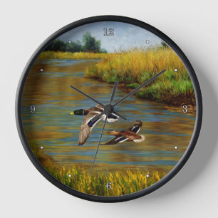 Horloge Canards-Majards Survolant L'Étang
