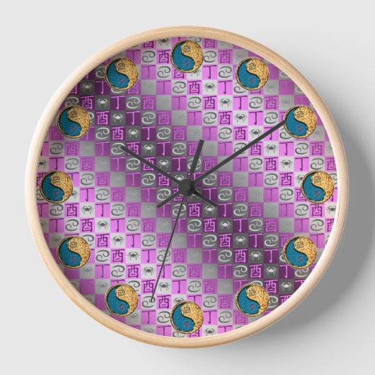 Horloge Cancer & Coq de feu (Recto)