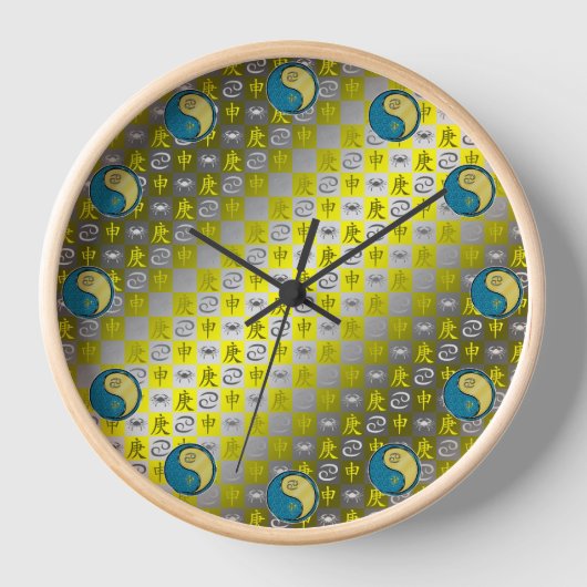 Horloge Cancer & Singe Métal (Recto)