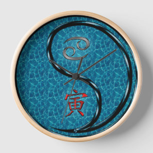 Horloge Cancer & Tigre d'eau