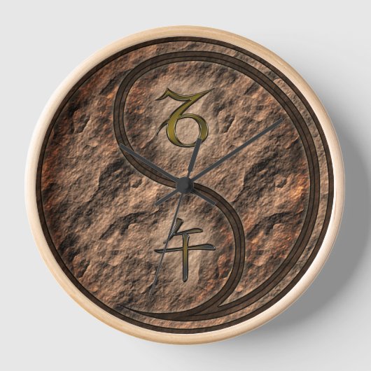 Horloge Capricorne & Cheval de Terre (Recto)