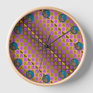 Horloge Capricorne & Coq d'Eau