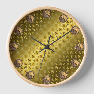 Horloge Capricorne & Dragon de Feu