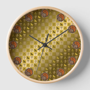 Horloge Capricorne & Rat de bois