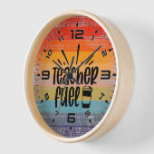Horloge Carburant pour enseignant de café Sunset rétro (Angle)