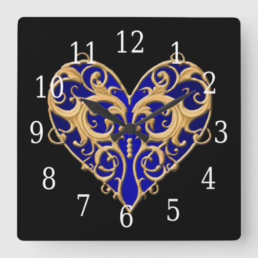 Horloge cardiaque en fibre bleue (Recto)