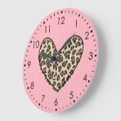Horloge Cardiaque Léopard Rose (Angle)
