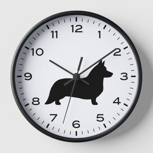 Horloge Cardigan Welsh Corgi Chien Silhouette (Recto)