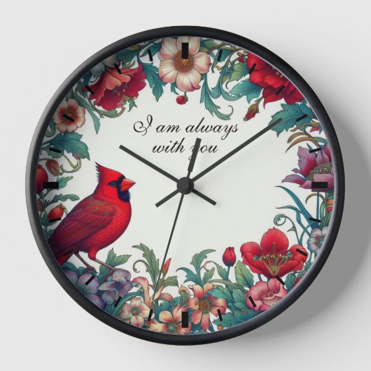 Horloge Cardinal Rouge Cadeaux Sympathy Keepsaké Memorial (Recto)