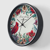 Horloge Cardinal Rouge Cadeaux Sympathy Keepsaké Memorial (Angle)