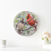 Horloge cardinale de la paire d'oiseaux (Maison)