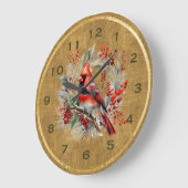 Horloge cardinale rouge et or (Angle)