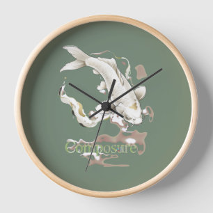 Horloge Carpe japonaise Symbole de la sérénité Temps Inspi
