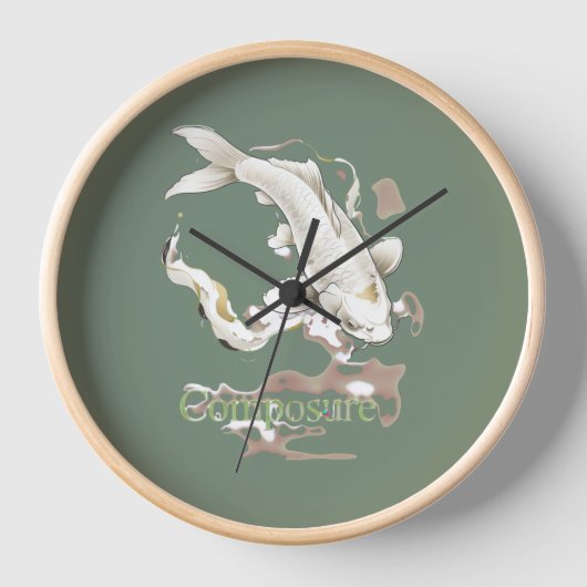 Horloge Carpe japonaise Symbole de la sérénité Temps Inspi (Recto)