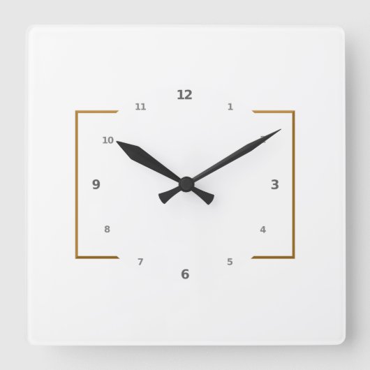 Horloge - Carré avec votre art en tant qu'Arrière (Recto)