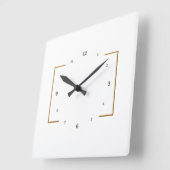 Horloge - Carré avec votre art en tant qu'Arrière (Angle)